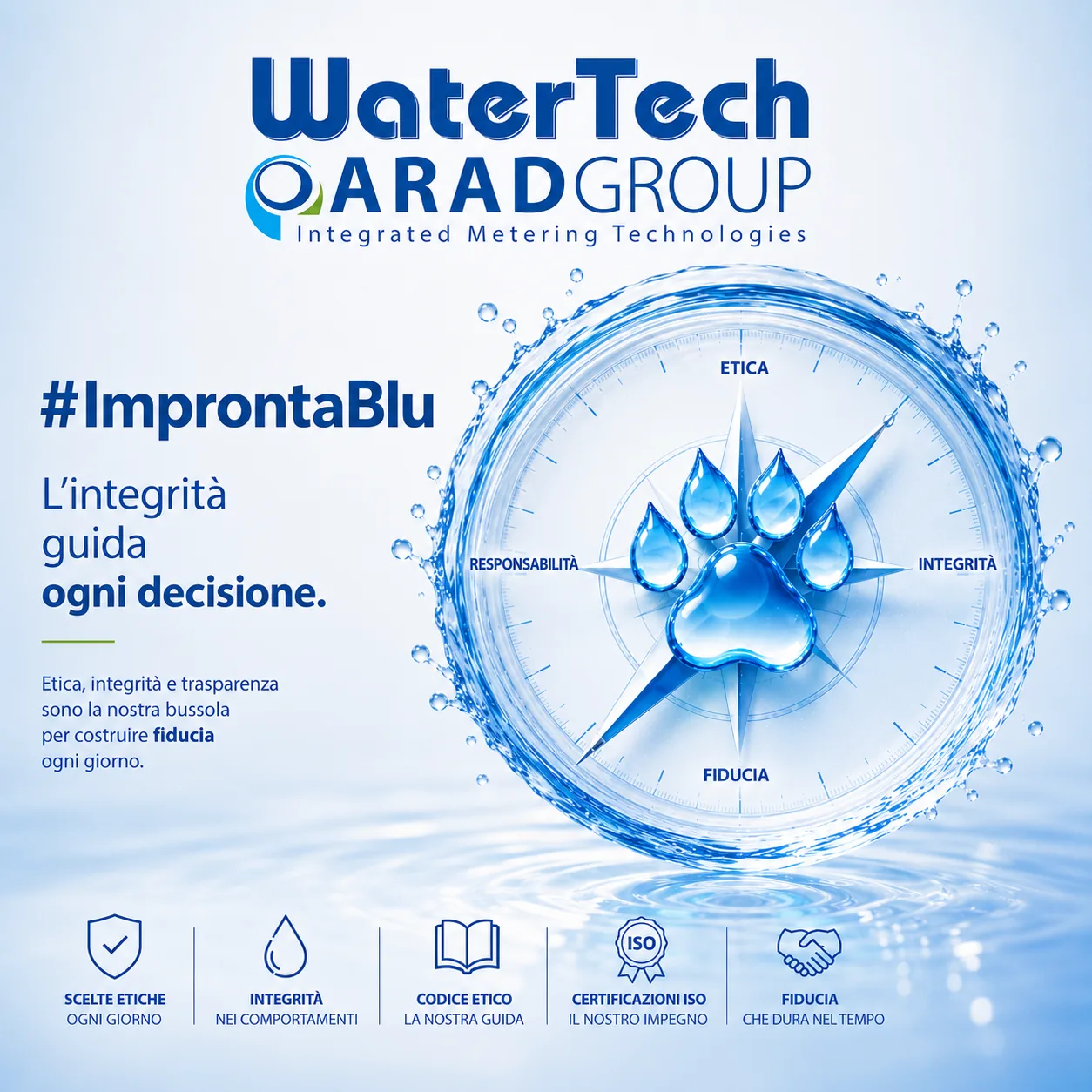WaterTech ARAD Group #ImprontaBlu: l'integrità guida ogni decisione, etica e trasparenza